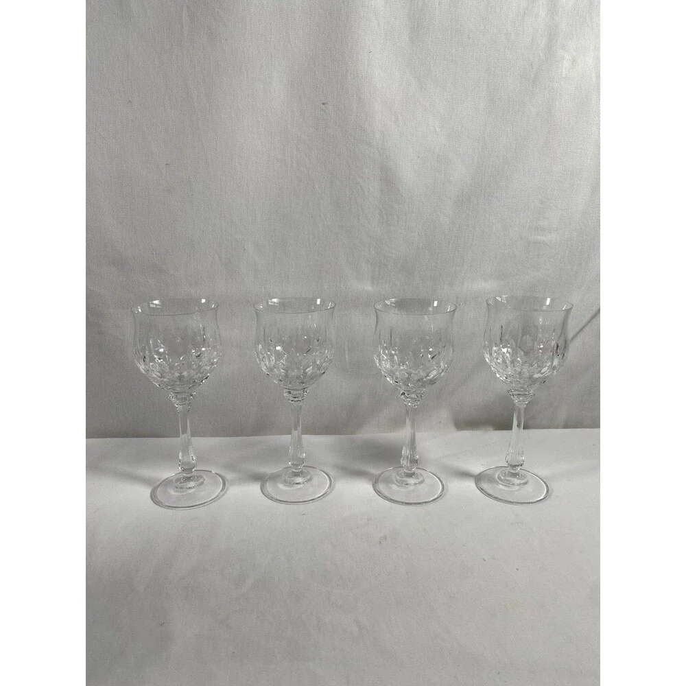 Lot of 4 Mikasa Normandy Crystal Wine Glass Goblet Stemware #426